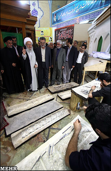 رونمایی اولین شبکه ضریح جدید امام حسین(ع)