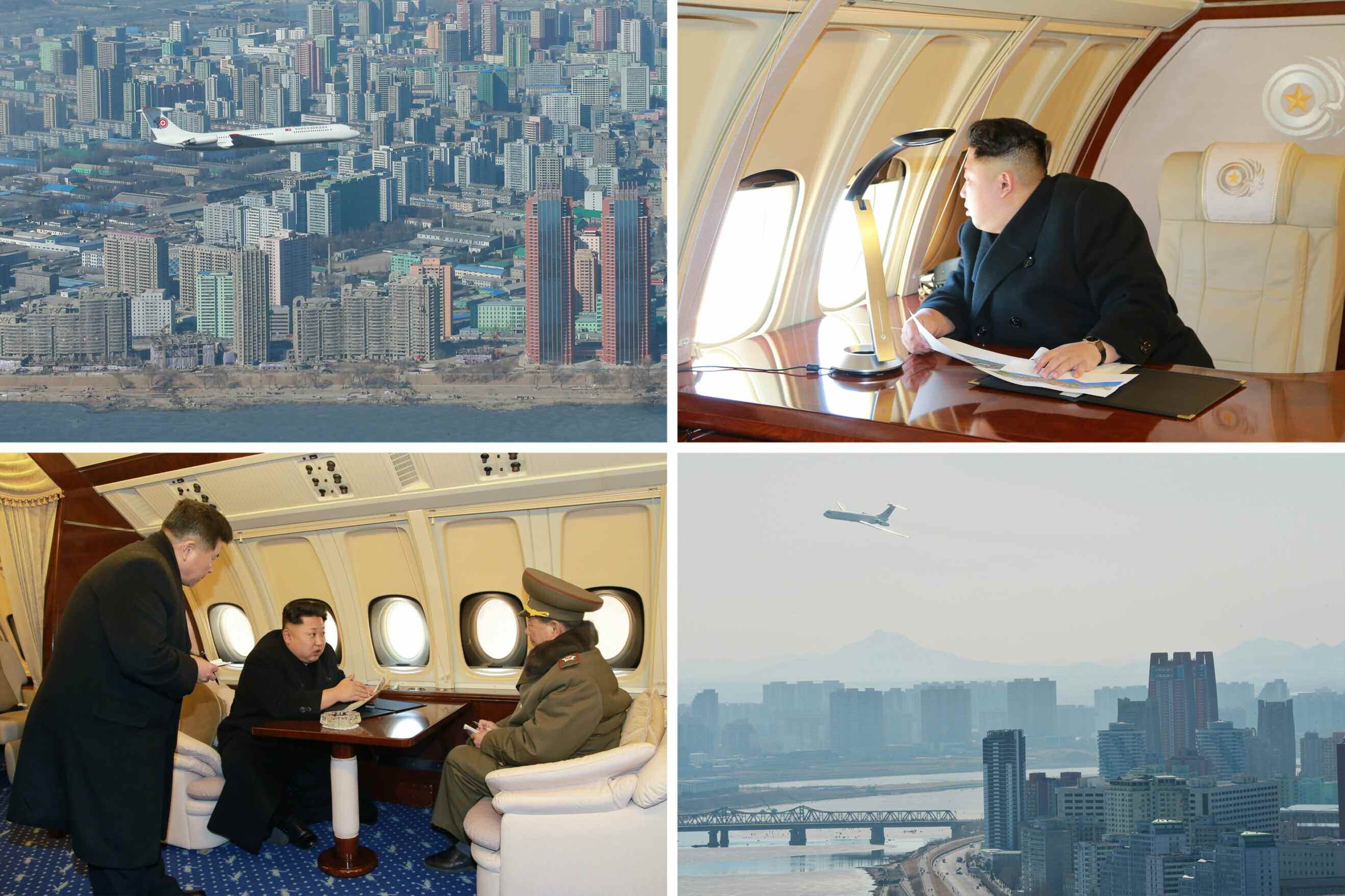 نحوه بازدید رهبر کره‌شمالی از یک پروژه ساختمانی عظیم +عکس