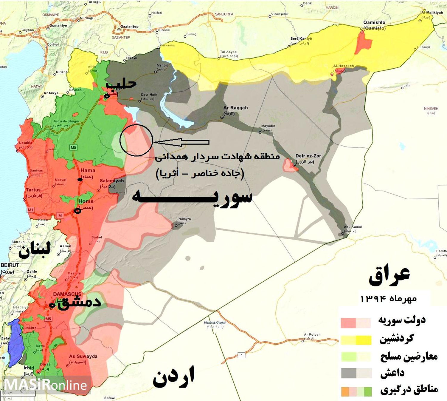 عکس نقشه کشور سوریه
